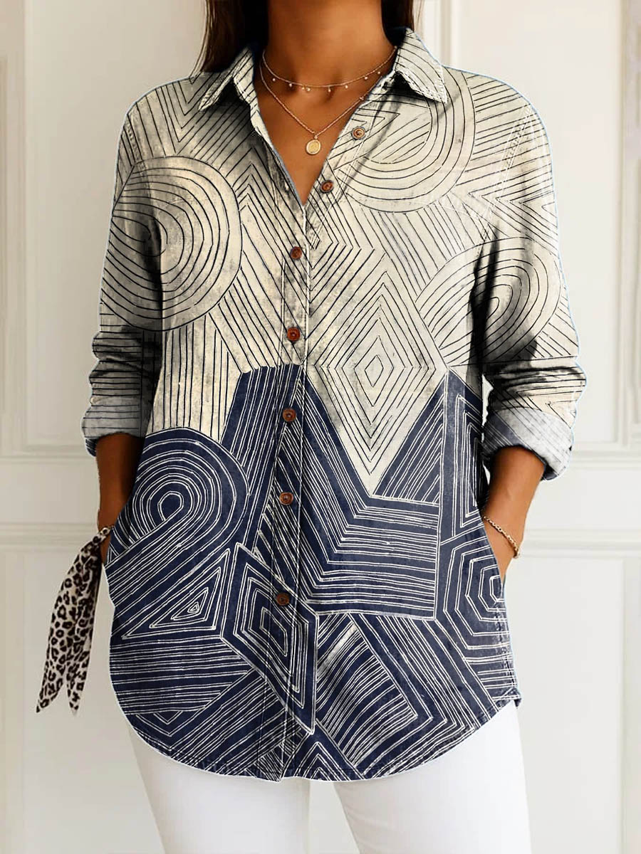 Elise | Blusa con líneas geométricas