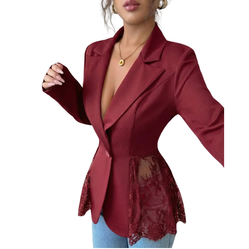 Carolina - Blazer elegante con detalles de encaje