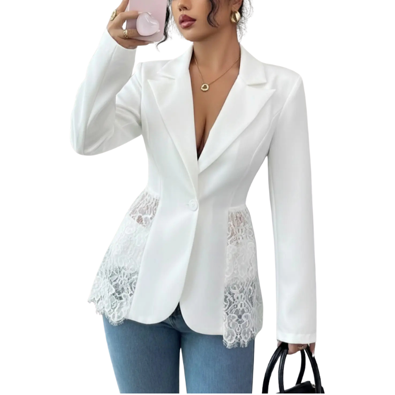Carolina - Blazer elegante con detalles de encaje