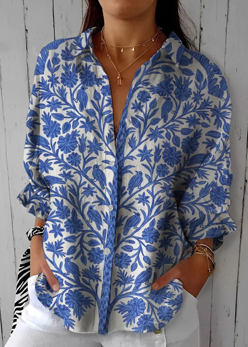 Federike| Blusa de jardín azul