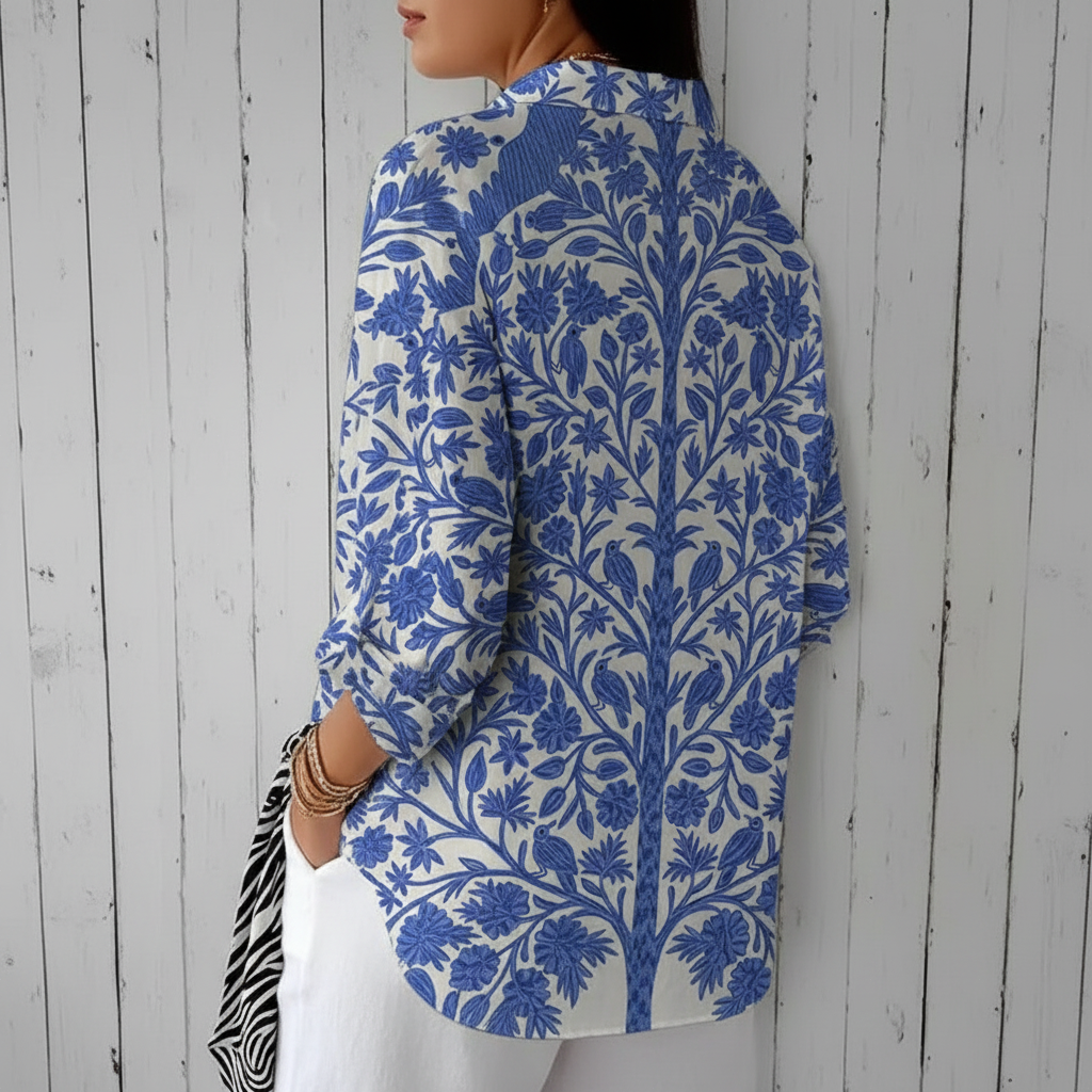 Federike| Blusa de jardín azul