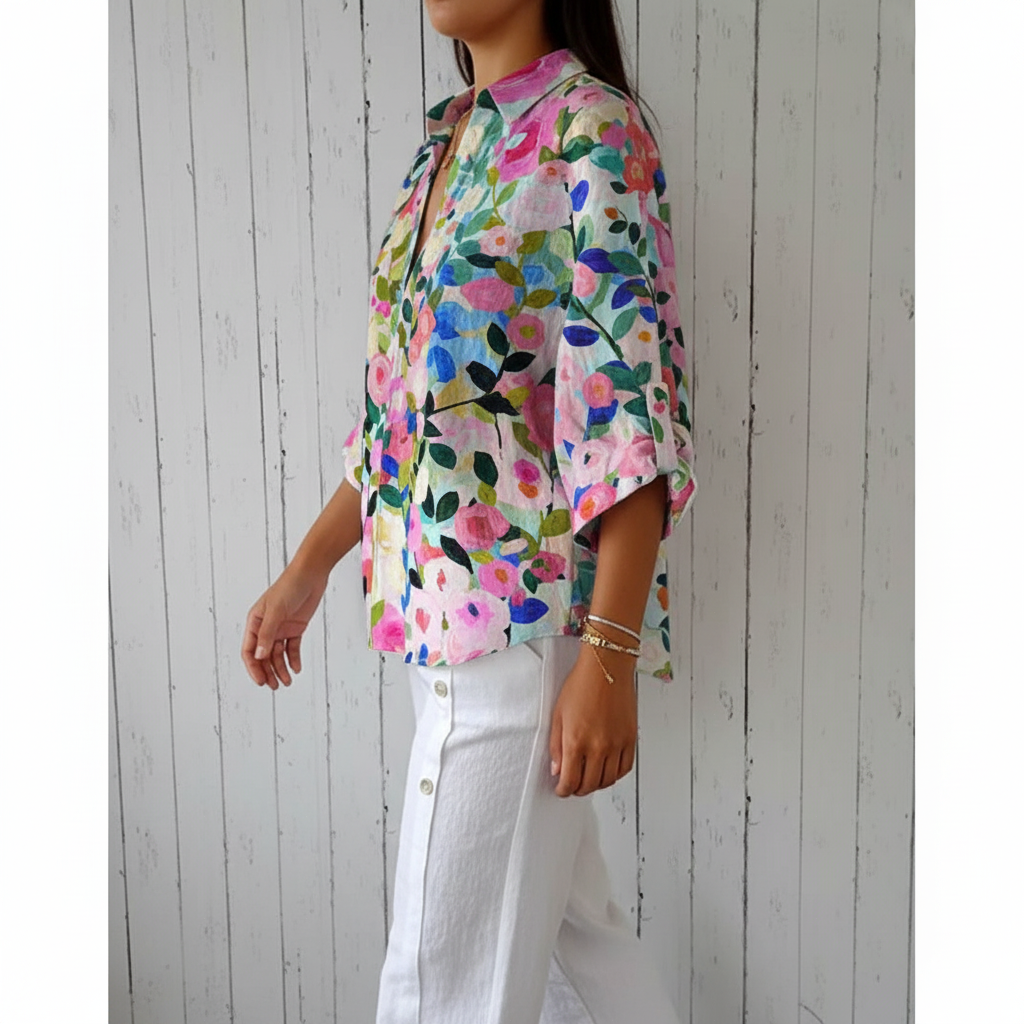 Frida | Blusa de flores multicolor