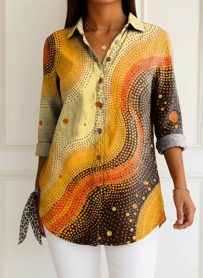 Astrid | Blusa con estampado de ondas