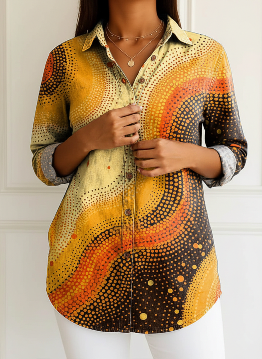 Astrid | Blusa con estampado de ondas